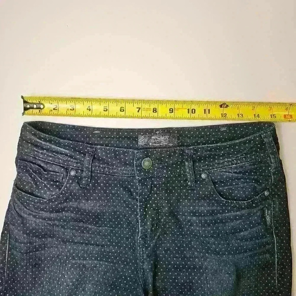 Silver Jeans Womens 30x29 Suki Super Skinny  Blue Polka Dot Stretch - Picture 4 of 8